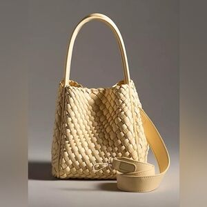 NWT The Hollace Tote: Woven Mini Edition In Butter